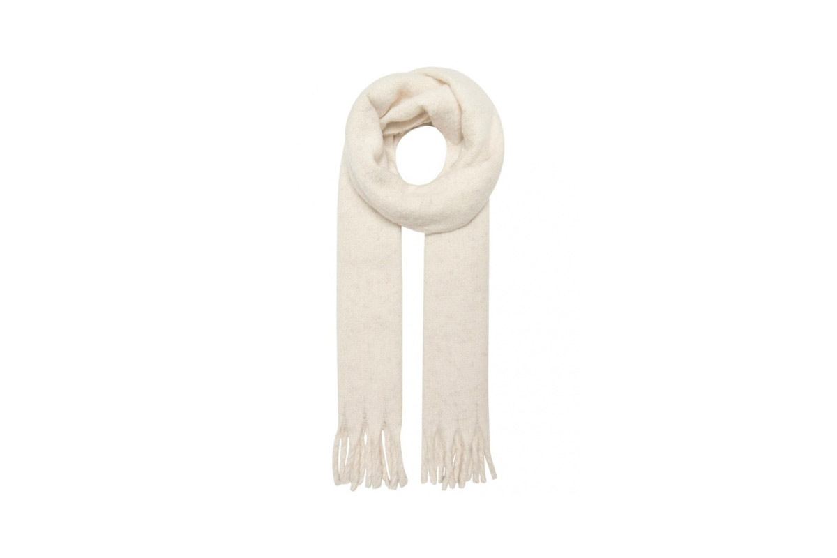 Only Martine Life Boucle Lurex Scarf Acc Κασκόλ (15270028 CLOUD DANCER) Λευκό